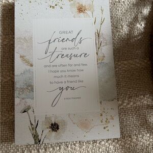 Dex Elegant Floral Thank You Card - Gold and Cream
